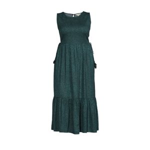 NWT Terra & Sky  Tank Dress Size 2X Teal w/Black Print